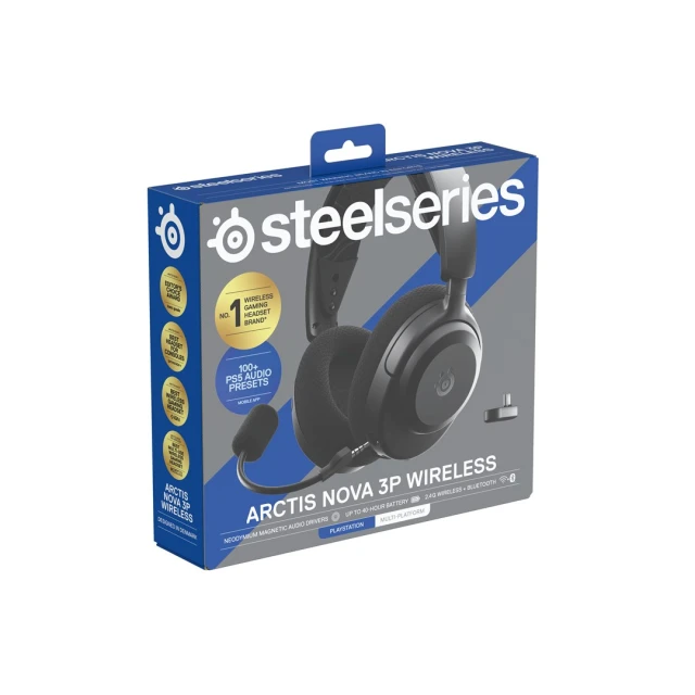 Навушники SteelSeries Arctis Nova 3P бездротові для PlayStation Black (5707119059510)