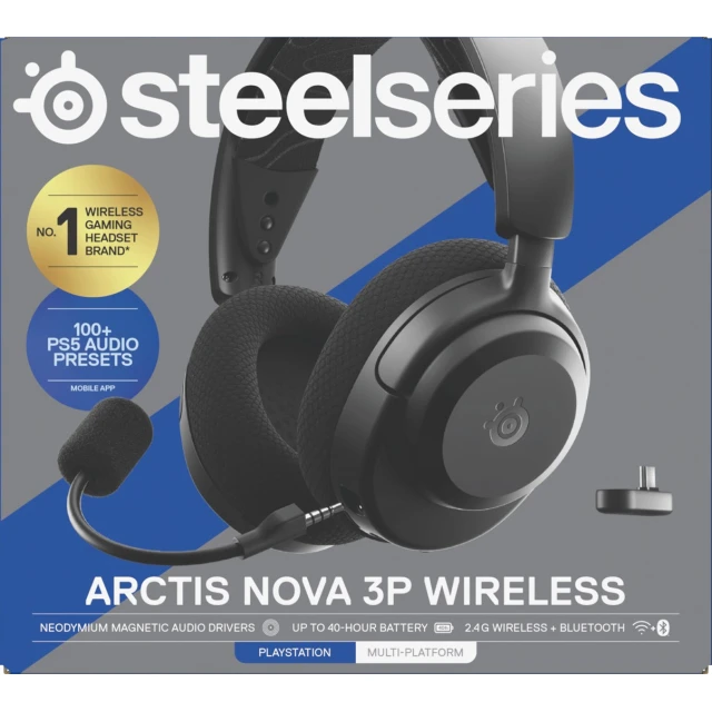 Навушники SteelSeries Arctis Nova 3P бездротові для PlayStation Black (5707119059510)