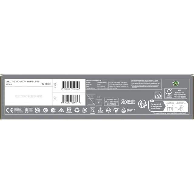 Навушники SteelSeries Arctis Nova 3P Wireless for PlayStation Aqua (5707119059558)