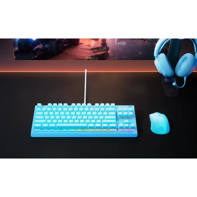 Клавіатура SteelSeries Apex 3 TKL US розкладка Aqua (5707119065931)