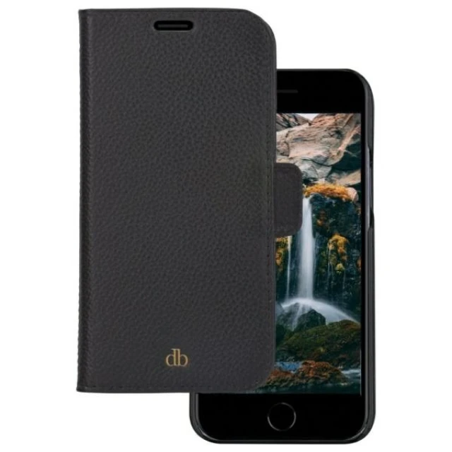 Чохол dbramante 1928 New York 2в1 Wallet для iPhone 7 | 8 | SE 2020 | SE 2022 Black (53261)