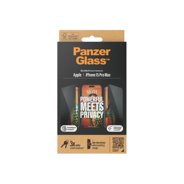 Захисне скло PanzerGlass Ultra-Wide Fit для iPhone 15 Pro Max (P2812)