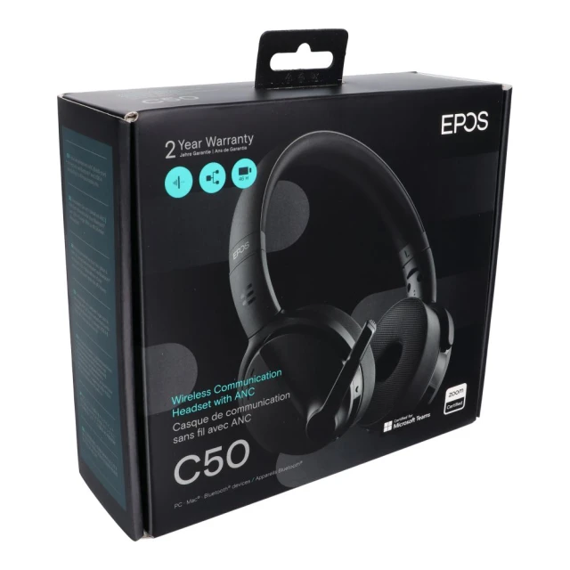 Навушники бездротові накладні Sennheiser Epos C50 Black (5714708009498)
