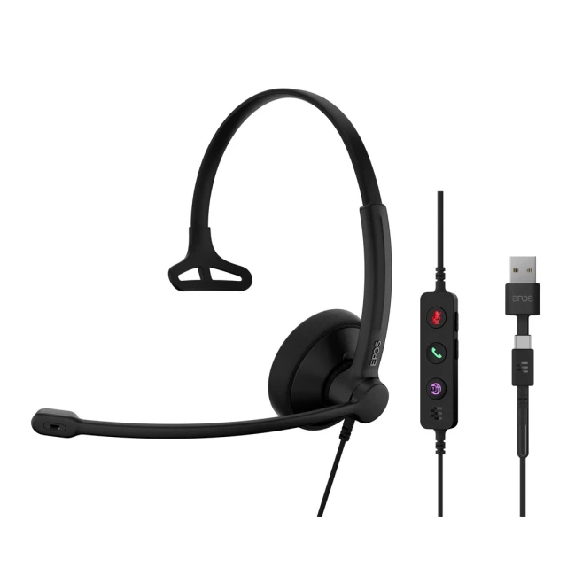 Гарнітура EPOS IMPACT 100 MS Mono USB-C + USB-A (5714708012405)