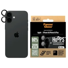 Захисне скло для камери PanzerGlass Hoops Black Lens Protector для iPhone 16 / 16 Plus Black (1283)