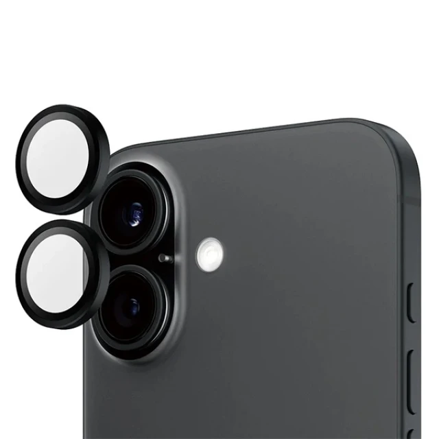 Захисне скло для камери PanzerGlass Hoops Black Lens Protector для iPhone 16 / 16 Plus Black (1283)