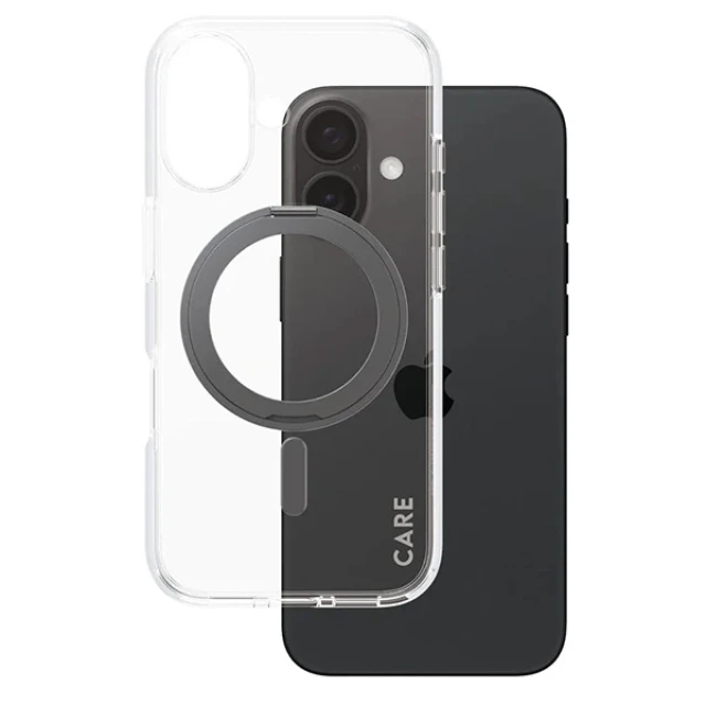 Чохол PanzerGlass Feature Kickstand Case для iPhone 16 Black with MagSafe (1321)