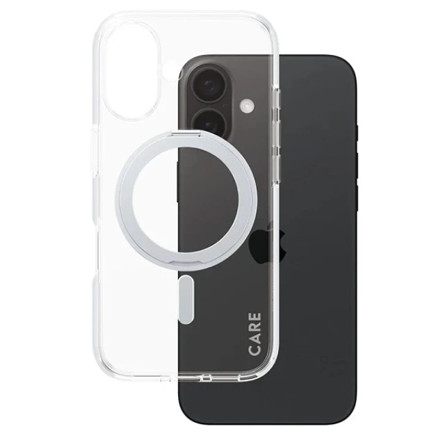 Чехол PanzerGlass Feature Kickstand Case для iPhone 16 Silver with MagSafe (1325)
