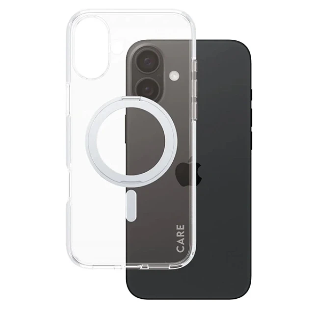 Чехол PanzerGlass Feature Kickstand Case для iPhone 16 Plus Silver with MagSafe (1327)