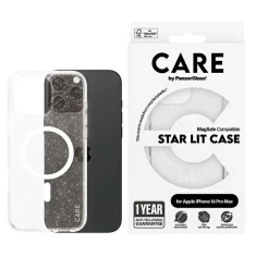 Чохол PanzerGlass CARE Flagship Star Lit Case для iPhone 16 Pro Max White with MagSafe (1344)