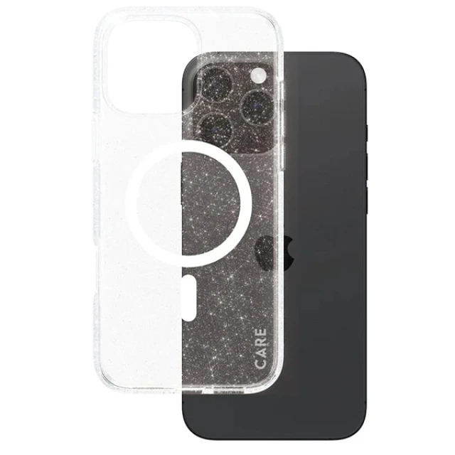 Чохол PanzerGlass CARE Flagship Star Lit Case для iPhone 16 Pro Max White with MagSafe (1344)