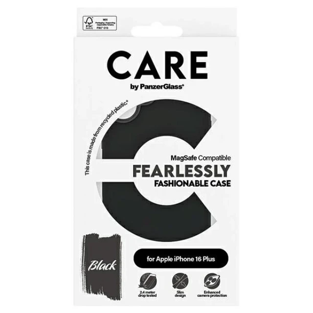 Чохол PanzerGlass CARE Fashion Case для iPhone 16 Plus Black with MagSafe (1379)