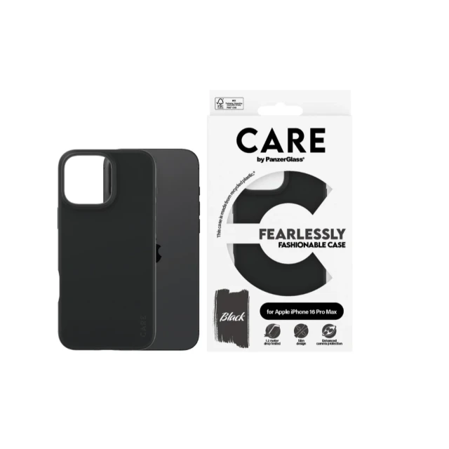 Чохол CARE by PanzerGlass Fashion iPhone 16 Pro Max Black (5715685004629)