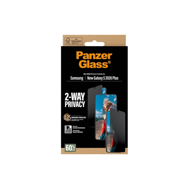 Двостороннє захисне скло PanzerGlass Privacy для Samsung Galaxy S26 Plus з EasyAligner (5715685033896)