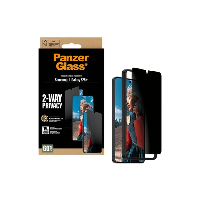 Двостороннє захисне скло PanzerGlass Privacy для Samsung Galaxy S26 Plus з EasyAligner (5715685033896)