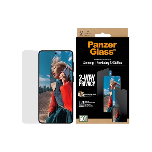 Двостороннє захисне скло PanzerGlass Privacy для Samsung Galaxy S26 Plus з EasyAligner (5715685033896)