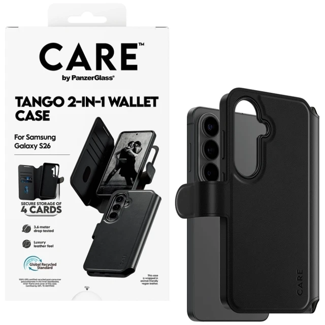 Чохол PanzerGlass Tango 2в1 Wallet для Samsung Galaxy S26 Black (5715685034053)