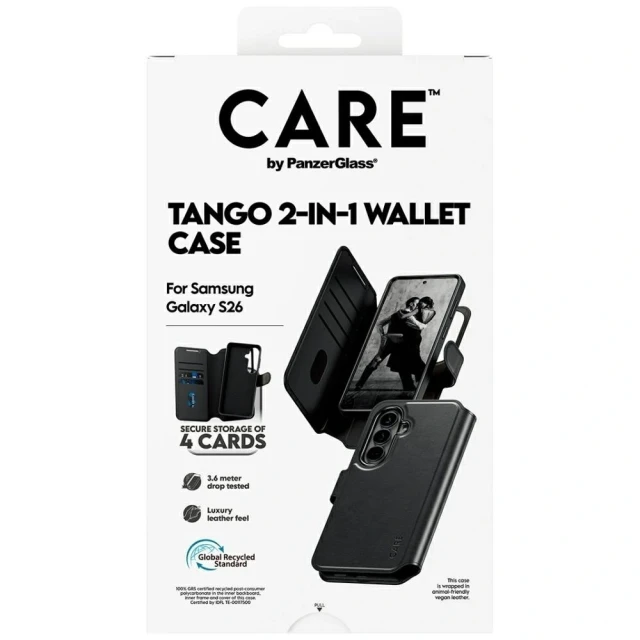 Чохол PanzerGlass Tango 2в1 Wallet для Samsung Galaxy S26 Black (5715685034053)