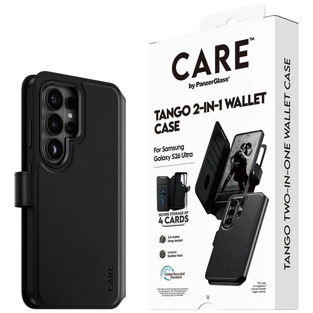 Чохол PanzerGlass Tango 2в1 Wallet для Samsung Galaxy S26 Ultra Black (5715685034077)