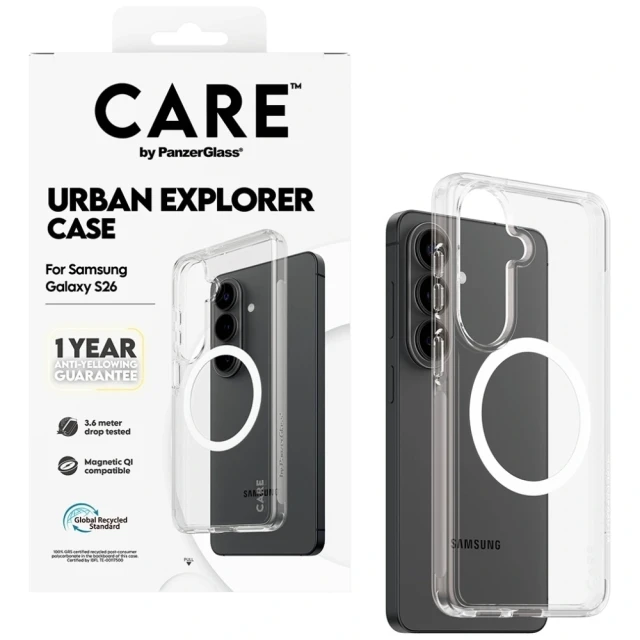 Чохол PanzerGlass Urban Explorer для Samsung Galaxy S26 Transparent with White Qi (5715685034114)