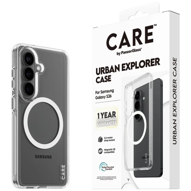 Чохол PanzerGlass Urban Explorer для Samsung Galaxy S26 Transparent with White Qi (5715685034114)