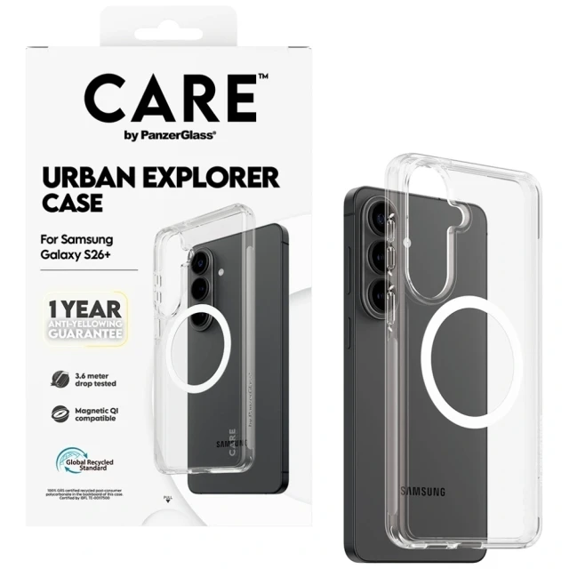 Чохол PanzerGlass Urban Explorer для Samsung Galaxy S26 Plus Transparent with White Qi (5715685034121)
