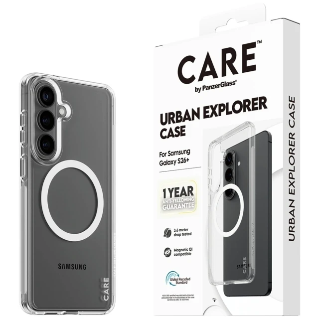 Чохол PanzerGlass Urban Explorer для Samsung Galaxy S26 Plus Transparent with White Qi (5715685034121)