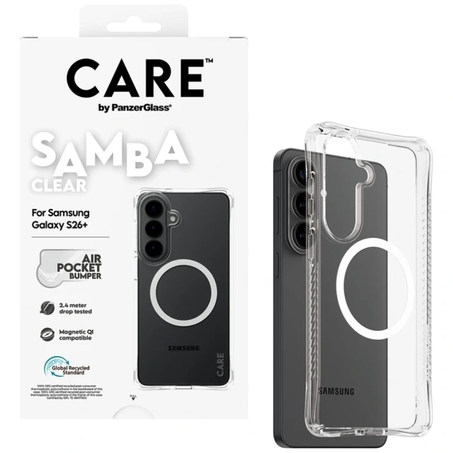 Чохол PanzerGlass Samba Transparent Qi для Samsung Galaxy S26 Plus Transparent (5715685034336)