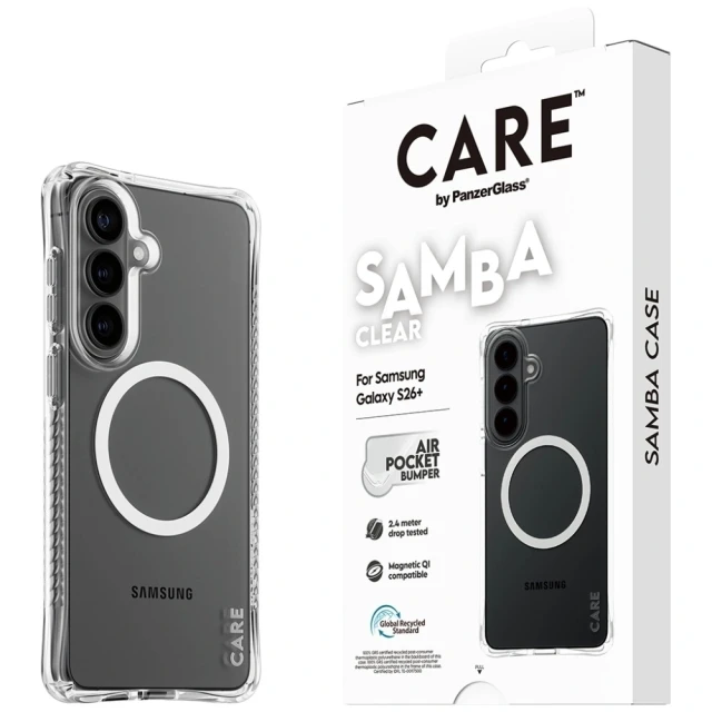 Чохол PanzerGlass Samba Transparent Qi для Samsung Galaxy S26 Plus Transparent (5715685034336)