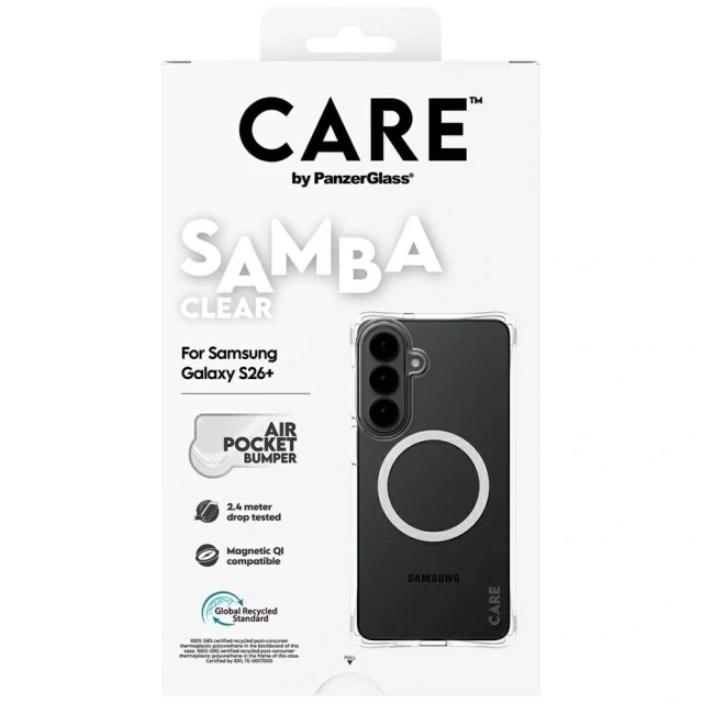 Чохол PanzerGlass Samba Transparent Qi для Samsung Galaxy S26 Plus Transparent (5715685034336)
