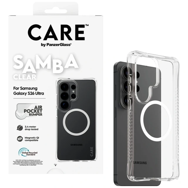 Чохол PanzerGlass Samba для Samsung Galaxy S26 Ultra Transparent Qi (5715685034343)