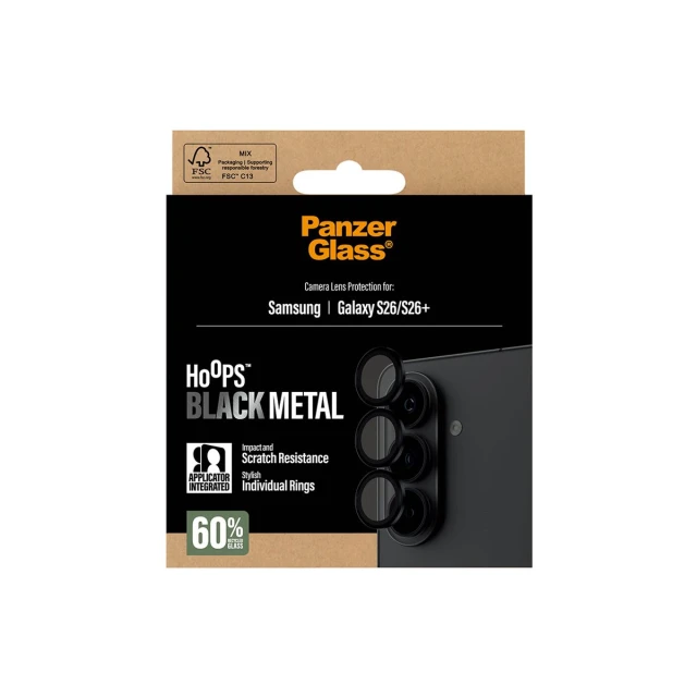 Захист камери PanzerGlass Hoops Samsung Galaxy S26 | S26 Plus Black (5715685034923)