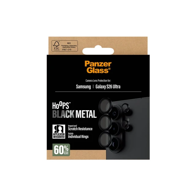 Захист камери PanzerGlass Hoops Samsung Galaxy S26 Ultra Black (5715685034947)