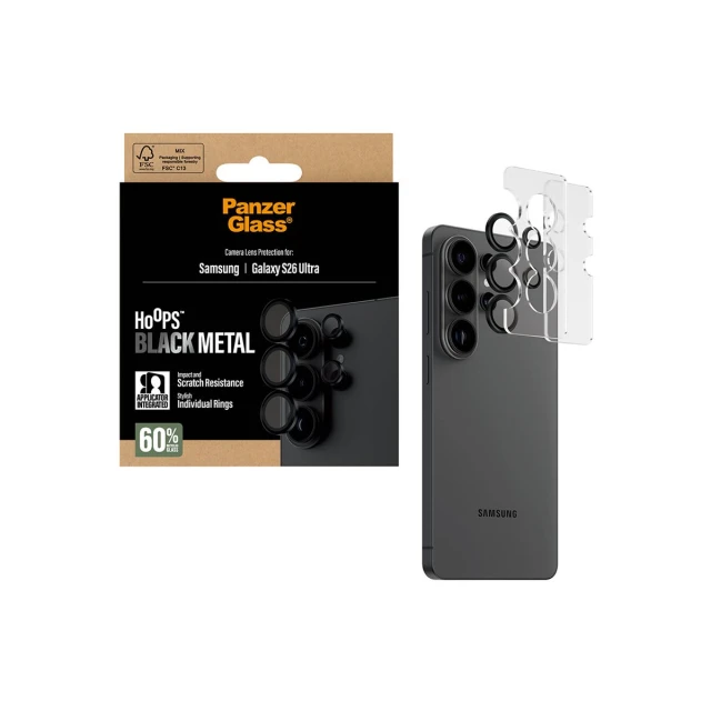 Захист камери PanzerGlass Hoops Samsung Galaxy S26 Ultra Black (5715685034947)