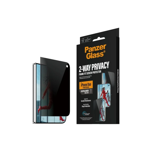 Захисне скло PanzerGlass Privacy з EasyAligner для Apple iPhone Duo (5715685054327)