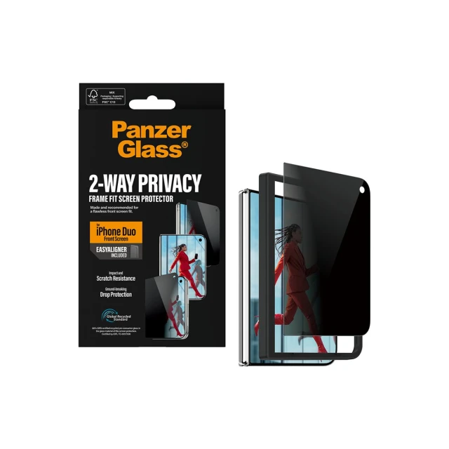 Захисне скло PanzerGlass Privacy з EasyAligner для Apple iPhone Duo (5715685054327)