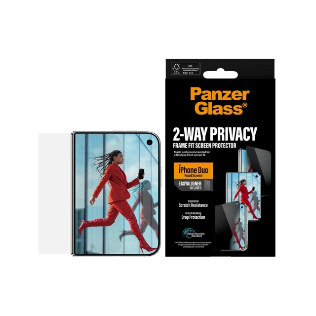 Захисне скло PanzerGlass Privacy з EasyAligner для Apple iPhone Duo (5715685054327)
