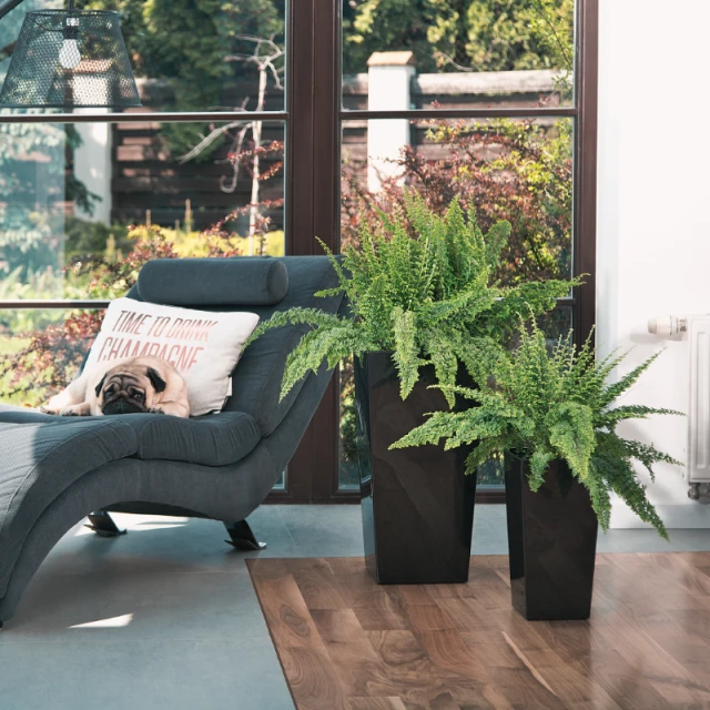 Вазон LAMELA FINEZJA 250x250 Black (5900119045334)