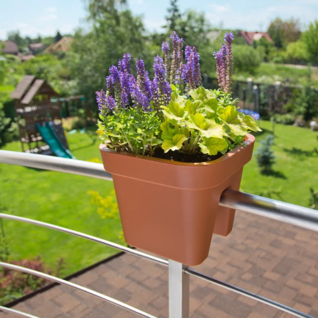 Вазон балконний LAMELA LOBELIA 450x290 Red (5900119316434)