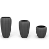 Вазон LAMELA GAJA 400 середній Anthracite (5900119828968)