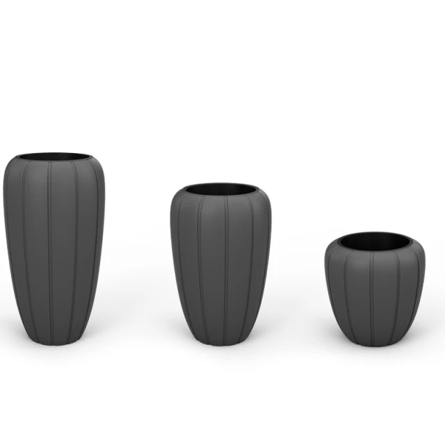 Вазон LAMELA GAJA 400 середній Anthracite (5900119828968)