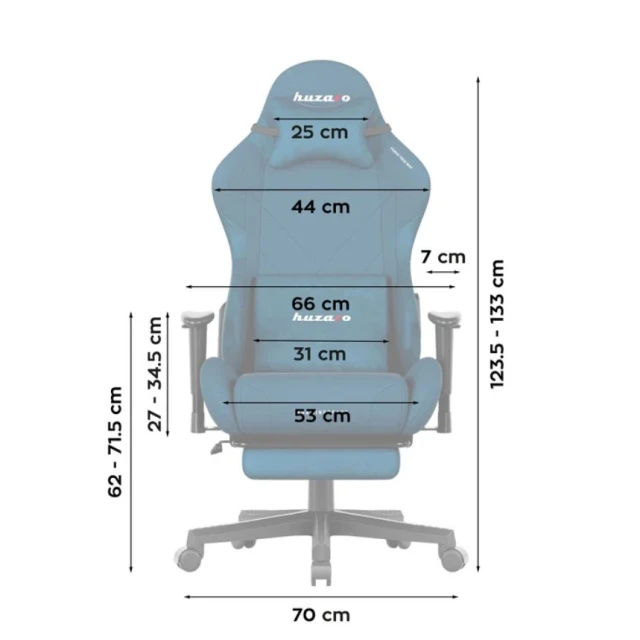 Ігрове крісло Huzaro Force 5.7 Blue (5900415031314)