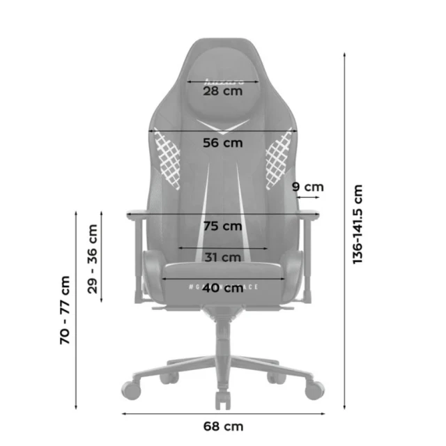 Ігрове крісло Huzaro Force 8.3 Carbon Black (5900415031604)