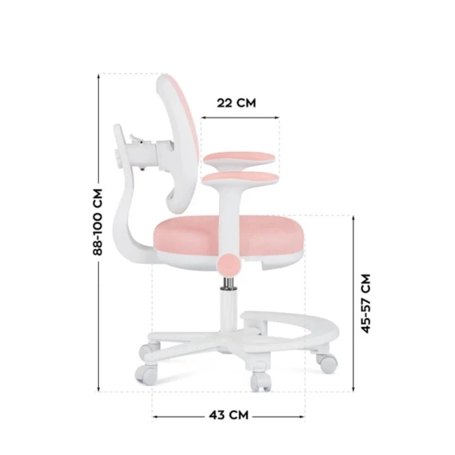 Дитяче офісне крісло MARK ADLER Junior 3.6 Pink (5900415031680)