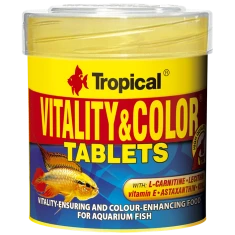 Корм для риб Tropical Vitality Color таблетки самоклеючі 50 мл | 36 г 80 шт (5900469207222)