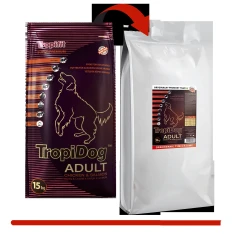 Сухой корм для собак средних и крупных пород Tropidog Super Premium Adult Medium & Large Breed с курицей и лососем 15 кг (5900469560181)