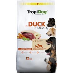 Сухой корм для собак средних и крупных пород Tropidog Premium Adult Medium & Large Breed с уткой и рисом 12 кг (5900469570173)