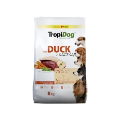 Сухой корм для собак мелких пород Tropidog Premium Adult Small Breeds с уткой и рисом 8 кг (5900469570272)