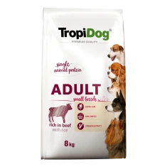Сухий корм для собак Tropical Tropidog Premium Adult Small з яловичиною та рисом 8 кг (5900469570876)