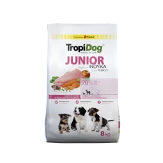 Сухой корм для щенков мелких и средних пород Tropidog Premium Junior с лососем и рисом 8 кг (5900469572474)